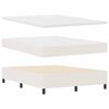 vidaXL Lit &agrave; ressorts avec t&ecirc;te de lit Cr&egrave;me et Blanc 160 x 200 cm