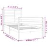 vidaXL Cadre de lit sans matelas blanc bois massif 75x190 cm