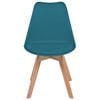 vidaXL Chaises à manger lot de 4 Turquoise Plastique