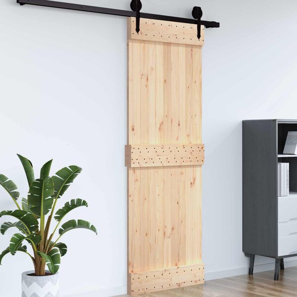 vidaXL Porte NARVIK Naturel 85 x 210 cm Bois de pin massif