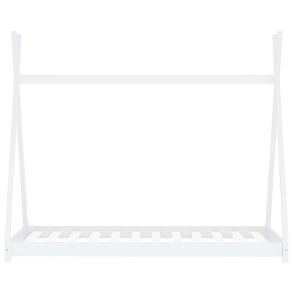vidaXL Cadre de lit d'enfant Blanc Bois de pin massif 90 x 200 cm