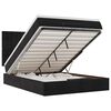 VidaXL Cadre de lit ottoman avec matelas noir 140x200 cm velours