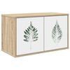 vidaXL Meuble TV mural HANAU 69 x 33 x 40 cm Ch&ecirc;ne Sonoma