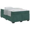 vidaXL Cadre de lit avec matelas Vert foncé 120 x 200 cm tissu