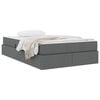 vidaXL Lit avec rangement et matelas Gris foncé 120 x 190 cm Polyester