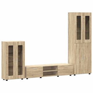 vidaXL Ensemble meuble TV FLORIN 3 pcs Ch&ecirc;ne Sonoma Bois d'ing&eacute;nierie