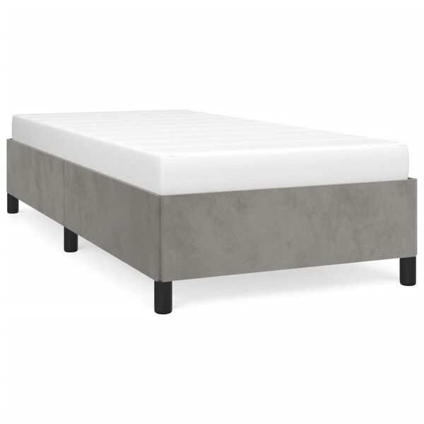 vidaXL Cadre de lit sans matelas gris clair 80x200 cm velours