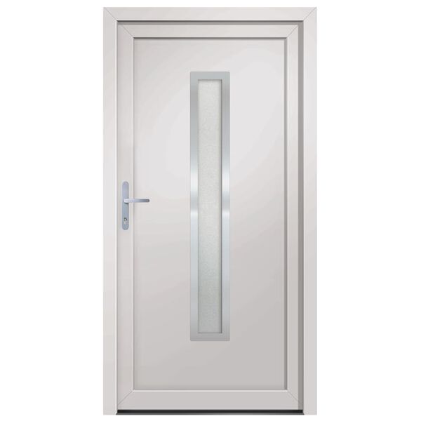 vidaXL Porte d'entr&eacute;e Blanc 98x200 cm PVC