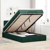 vidaXL Cadre de lit ottoman avec matelas vert fonc&eacute; 120x200 cm velours