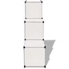 vidaXL Organisateur de rangement cube avec 6 compartiments Blanc
