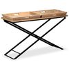 vidaXL Table console Bois de manguier massif 130 x 40 x 80 cm