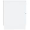 vidaXL Tables de chevet 2 pcs Blanc Bois d'ing&eacute;nierie