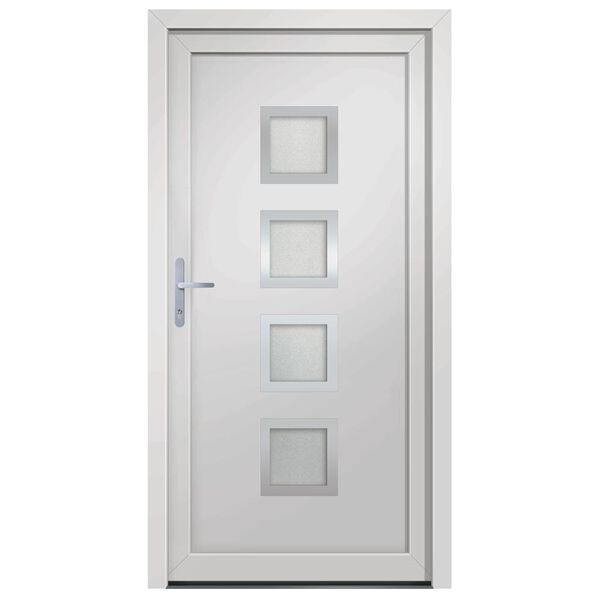 vidaXL Porte d'entr&eacute;e Blanc 98x208 cm PVC
