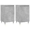 vidaXL Buffets 2 pcs gris b&eacute;ton 40x35x70 cm bois d'ing&eacute;nierie