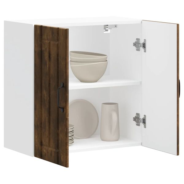 vidaXL Armoire murale de cuisine Lucca ch&ecirc;ne fum&eacute; bois ing&eacute;nierie