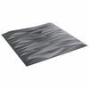 vidaXL Panneaux muraux 12 pcs Gris pierre 50 x 50 cm Mousse XPS