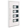 vidaXL Porte d'entr&eacute;e Blanc 110x210 cm Aluminium et PVC
