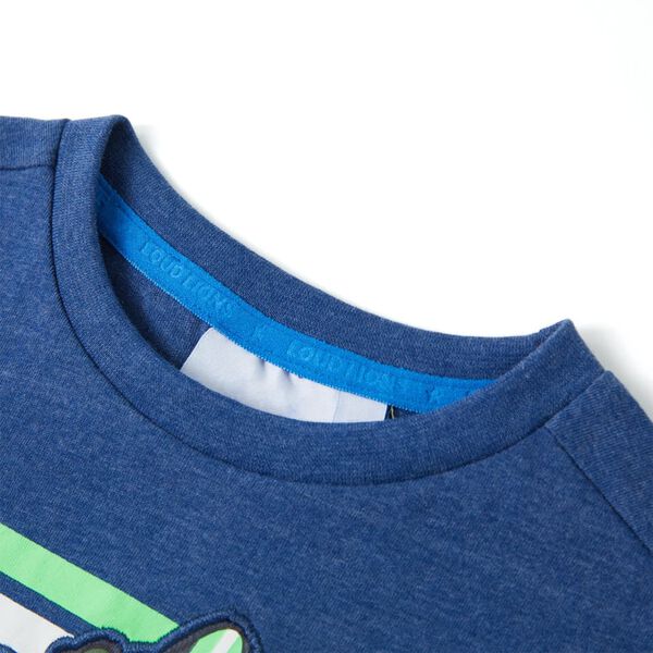 T-shirt pour enfants m&eacute;lange de bleu fonc&eacute; 92
