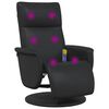 vidaXL Fauteuil inclinable de massage repose-pieds noir similicuir