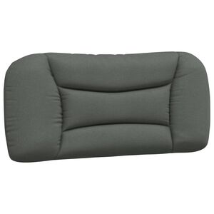 vidaXL Coussin de t&ecirc;te de lit Hvar gris fonc&eacute; 80 cm tissu