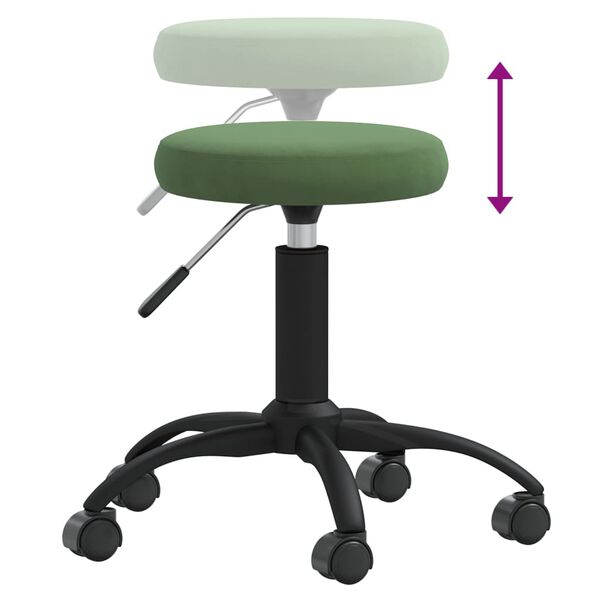 vidaXL Tabouret de massage Velours Vert fonc&eacute;