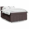 vidaXL Sommier &agrave; lattes de lit avec matelas Marron fonc&eacute; 140x190 cm