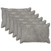 vidaXL Coussin 6 pc HOUTEN Gris clair 40 x 60 cm Fleece en microfibre