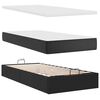 VidaXL Cadre de lit ottoman avec matelas noir 100x200 cm similicuir