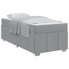 vidaXL Cadre de lit avec matelas Gris clair 120 x 190 cm tissu
