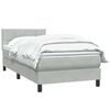 vidaXL Sommier &agrave; lattes de lit et matelas gris clair 80x210 cm velours