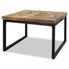 vidaXL Table basse Teck R&eacute;sine 60x60x40 cm