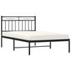 vidaXL Cadre de lit métal sans matelas avec tête de lit noir 107x203cm