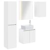 vidaXL Ensemble d'armoire de salle de bain 5 pcs Blanc