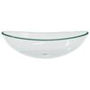vidaXL Lavabo Verre tremp&eacute; 54,5x35x15,5 cm Transparent