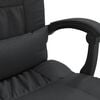 vidaXL Fauteuil de massage inclinable de bureau Noir Similicuir