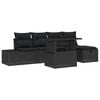 vidaXL Ensemble de canap&eacute; de jardin 6 pc Poly rotin