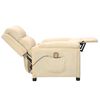 vidaXL Fauteuil de massage Cr&egrave;me Tissu
