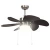 vidaXL Ventilateur de plafond avec lampe 76 cm Marron fonc&eacute;