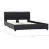 vidaXL Cadre de lit sans matelas noir similicuir 120x200 cm