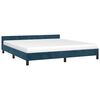 vidaXL Cadre de lit sans matelas bleu fonc&eacute; 180x200 cm velours