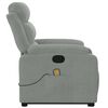 vidaXL Fauteuil de massage inclinable Gris clair Velours