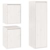 vidaXL Meubles TV 3 pcs Blanc Bois massif de pin