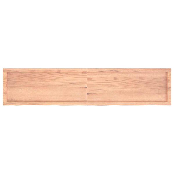 vidaXL Comptoir de salle de bain marron 180x40x(2-4) cm bois trait&eacute;