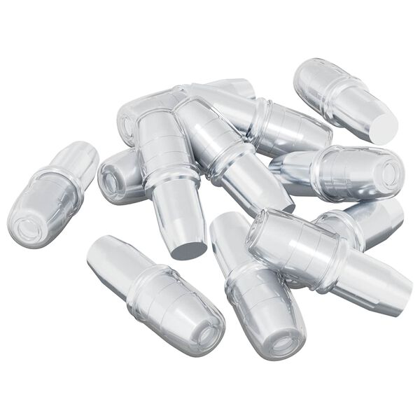 vidaXL Panneau de rayon 12 pcs Argent&eacute; 7 x 16 mm Fer