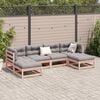 vidaXL Salon de jardin 6 pcs et coussins bois massif sapin de douglas
