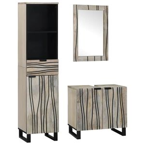 vidaXL Ensemble de mobilier de salle de bain 3 pc Blanc