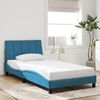 vidaXL Cadre de lit sans matelas Hanko bleu 100x200 cm velours