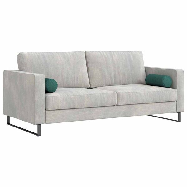 vidaXL Coussins d'accent 2 pcs Vert fonc&eacute; &Oslash; 15 x 40 cm tissu