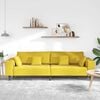 vidaXL Canap&eacute; Jaune 250 x 77 x 76 cm Velours