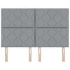 vidaXL T&ecirc;te de lit avec t&ecirc;te de lit Gris clair 160 cm Cuir synth&eacute;tique